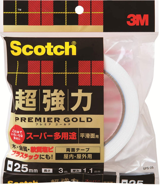 3M 3M Scotch Super Kuat Dua Sisi Pita Premier Emas Super Serbaguna SPS