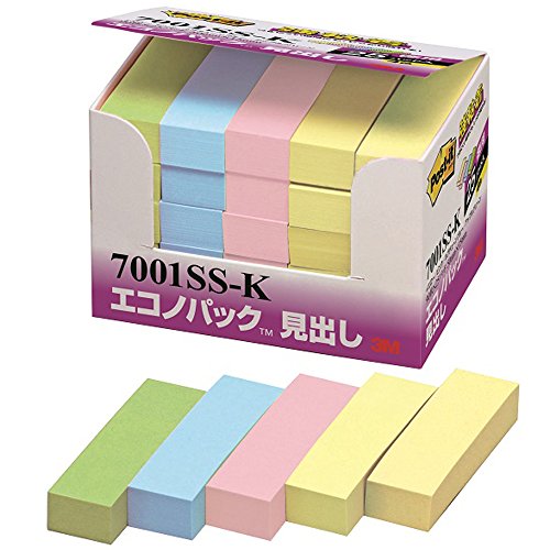 Post-it adesivi forti 50x15mm 90 fogli x 25 pezzi Colori misti 7001SS-K