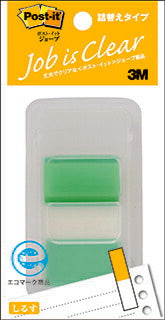 Haftnotizen, Jobe-Produkte, Nachfülltyp, normale Größe, mit Spender, grün, 44 mm x 25 mm, 50 Stück, 680DN-6, Haftnotizen aus Folie, Haftnotizen, Markierungen