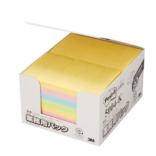 Post-it adesivi 75x25mm 100 fogli x 80 pezzi 4 colori per uso commerciale 5004-K