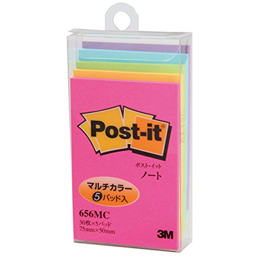 Notas post-it 75x50mm 30 hojas x fluorescentes 5 colores 656MC