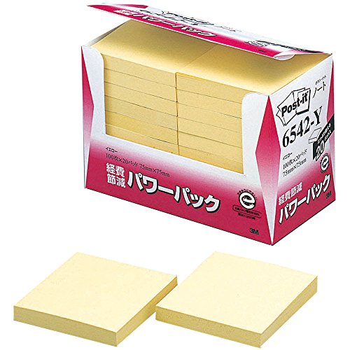 Post-it 75x75mm 100 fogli x 20 pezzi Giallo 6542-Y