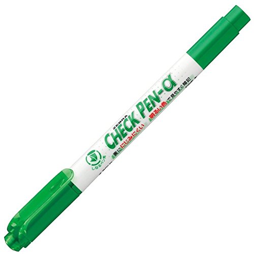 Zebra Memorization Check Pen Alpha Water-based Marker Green