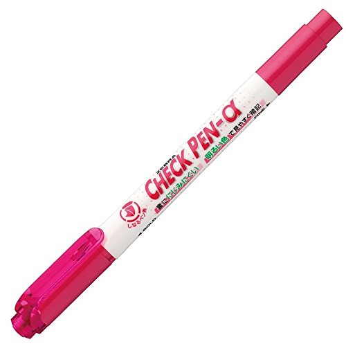 Zebra Memorization Check Pen Alpha Water-based Marker Pink