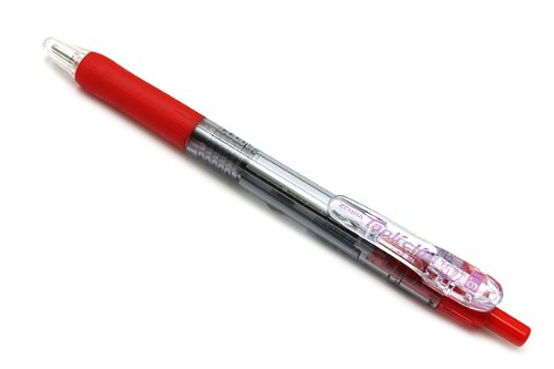 Zebra Tapli-Clip-Kugelschreiber mit Klopftyp, 1,6 mm, rot