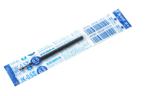 Zebra kuglepen refill JK0,5 bly blå 1 stk