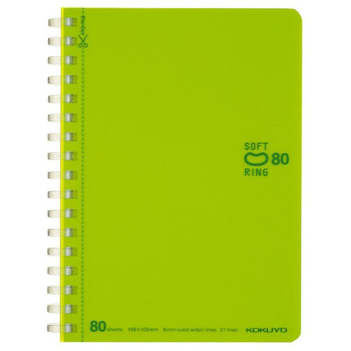 KOKUYO KOKUYO Su-SV358BT-LG [Soft Ring Dot B Ruled 80 Sheets A6 Yellow Green]