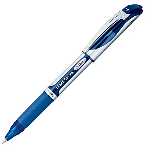 Pentel Gel-Kugelschreiber Energel 1,0 mm silberner Schaft, blaue Tinte BL60-C