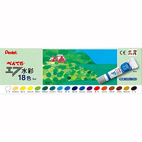 Pentel F akvarel Lamitube 18 farver
