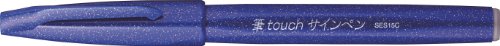Pentel Brush touch viltstift, fijne punt, blauw [1 stuk] SES15C-C