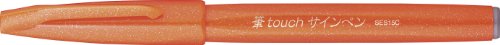 Pentel Brush touch viltstift, fijne punt, oranje [1 stuk] SES15C-F