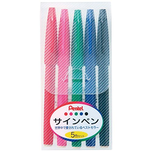 Pentel – ensemble de stylos à base d'eau, stylo Signature, ensemble de 5 couleurs, S520-5