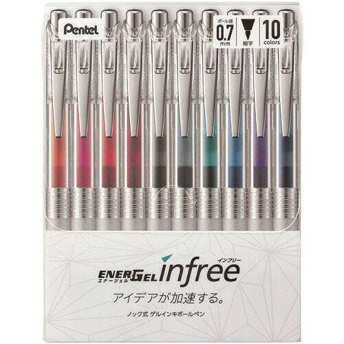 Energel infree07 10 color set Pentel 4902506383150