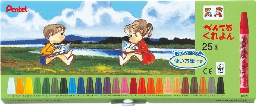 Pentel Crayon PTCR-25 25 colors