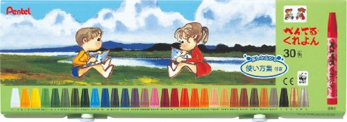 Pentel Crayon with usage book PTCR-30 30 colors