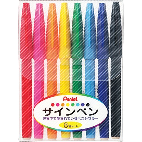 Pentel Signature Pen S520-8 8-Farben-Set