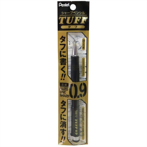Matita meccanica confezionata Pentel, asta nera resistente da 0,9 mm XQE9-A