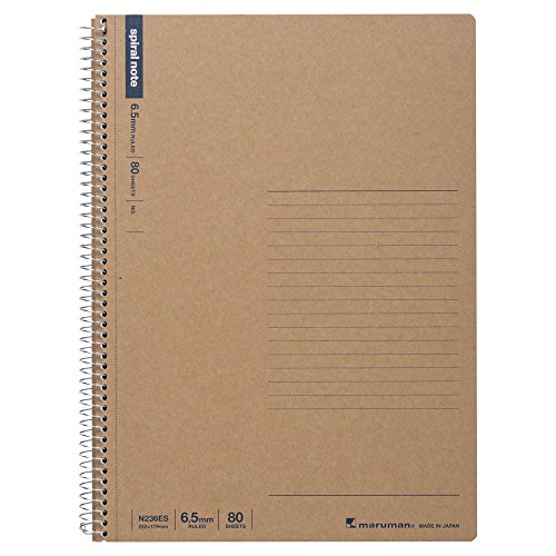 Maruman B5 Spiralnotizbuch, horizontal, liniert, 80 Blatt N236ES