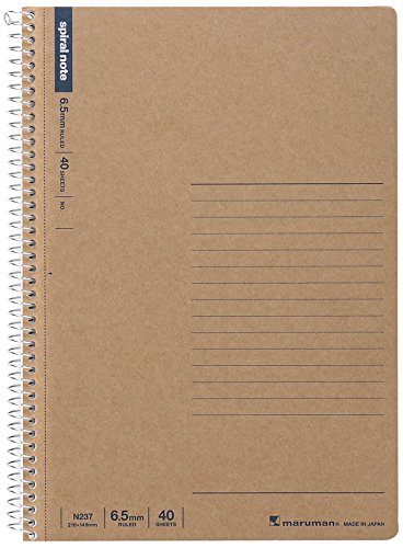 Maruman A5 Spiral Notebook Horizontal Ruled 40 Sheets N237