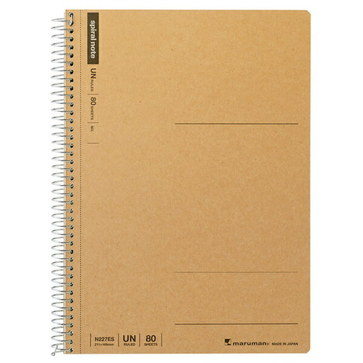 Maruman Spiral Notebook A5 Plain 80 Sheets N227ES