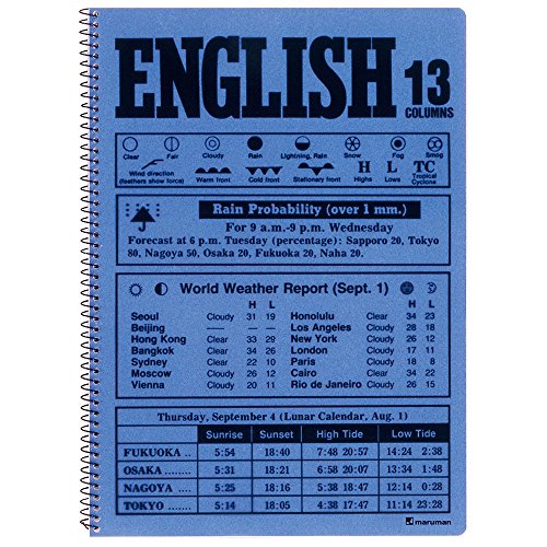 N524A-02 イングリッシュ スパイラルノート 英習字罫13段 N524A-02 マルマン 4979093524228（10セット）