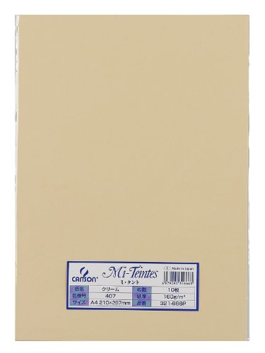 Maruman Farbiges Zeichenpapier Mitant 321-666P 10 Blatt Creme