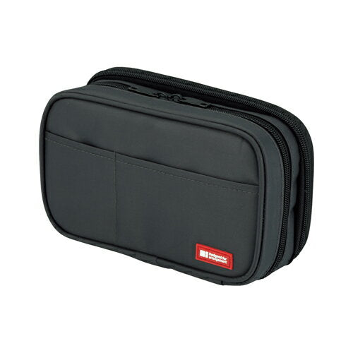 Lihitlove/Pencil case book type double black/A7555-24