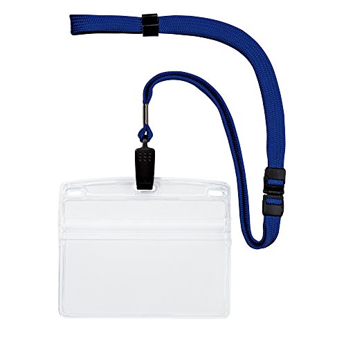 Open Industrie Hangende Naamplaatjes Cliptype Zacht Horizontaal (Extra Groot Formaat) Blauw 10 Stuks NL-21-BU