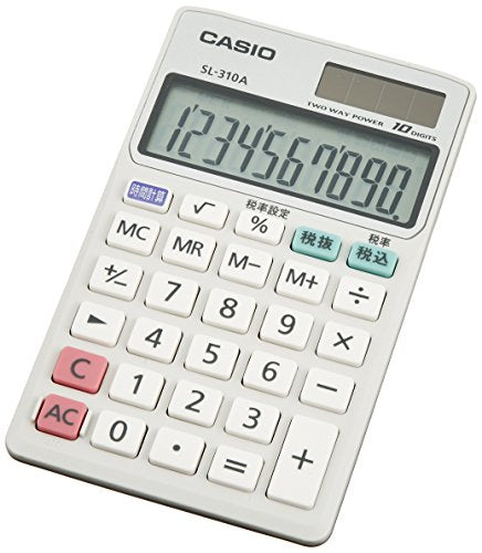 カシオ パーソナル電卓 時間 税計算 手帳タイプ 10桁 SL-310A-N
