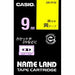 Casio Labelwriter Nameland Tape 9mm XR-9YW Geel