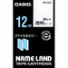 Casio Nameland Cartucho De Cinta Cinta Transparente Letras Transparentes/Negras 12mm XR-12X