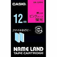 Casio Label Writer Nameland Tape 12mm XR-12FPK Fluorescent Pink