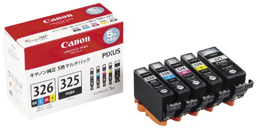 Original Canon Tintenpatrone BCI-326 (BK/C/M/Y)+BCI-325 5-Farben-Multipack BCI-326+325/5MP