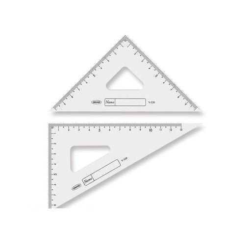 GAKUNO　15〓アクリル三角定規 共栄プラスチック V-520　4963346115059