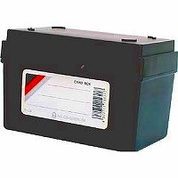 Kartenbox [schwarz] 5×3 mit Deckel CB-5332PE-BK