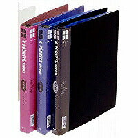 Collect 4 pocket binder black (thick type) S-3422-BK