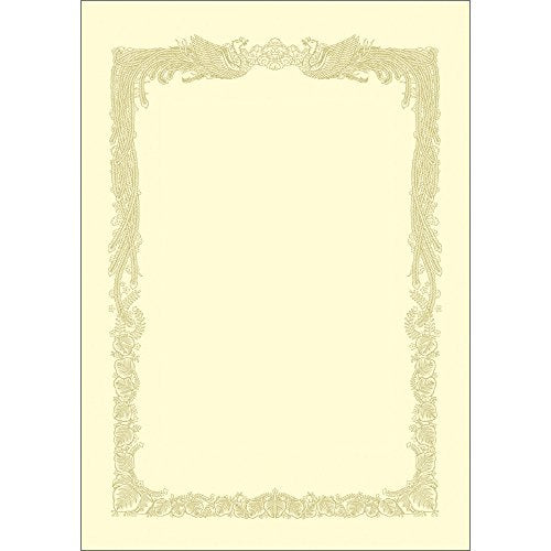 Taka Seal OA Award-Papier 10-1058 Horizontales Schreiben Cremefarbenes Kent-Papier B5 10 Blatt