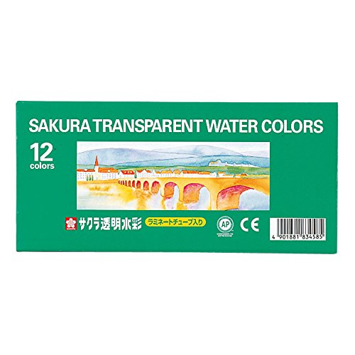 Sakura Crepas Peinture Aquarelle Transparente 12 Couleurs OW12