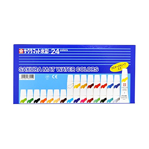 Sakura Crepas Peinture Mat Aquarelle Stratifié 24 Couleurs EMW24