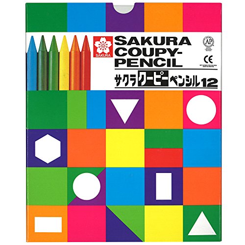Sakura Crepus Coupie Bleistift, 12 Farben, FY12K, inklusive Papierbox