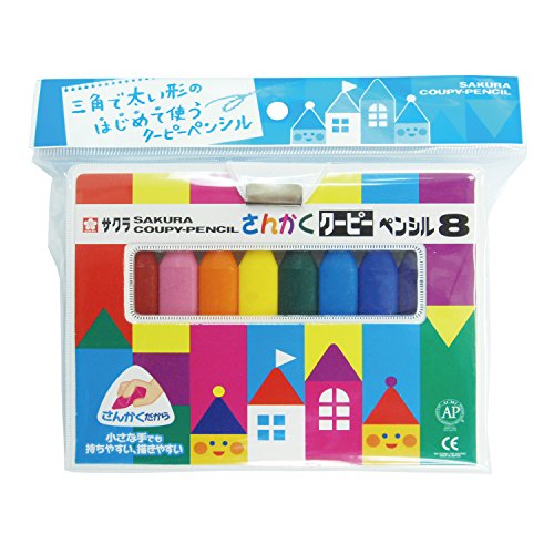 Sakura Crepas Triangular Coupie Pencil 8 colors FYL8