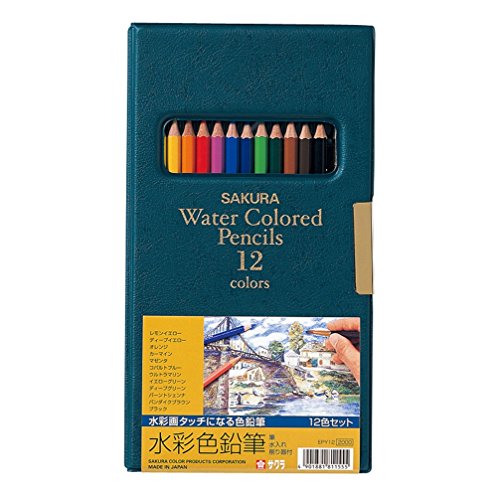 Crayon aquarelle Sakura Crepas 12 couleurs EPY12