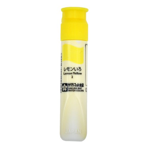 Sakura Crepas matte aquarel enkele kleur (12ml) in poly tube MWP#2 citroenkleur