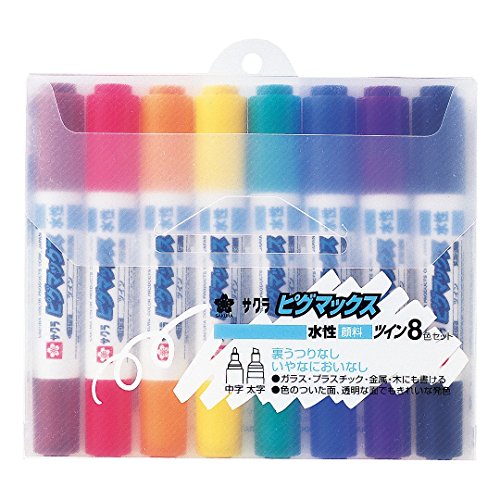 Sakura Crepas water-based pen Pigmax Twin 8 colors ZPK-T8