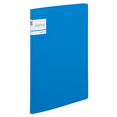 Sekisei Ad-One Clear File A4-S 20 Pockets Blue AD-2021-10