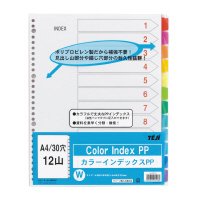Teeji Farbindex PP IN-3412 A4 30 Löcher 12 Halterungen