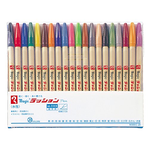 Magisk vandbaseret pen Lashon pen fine point 20 farver M300C-20