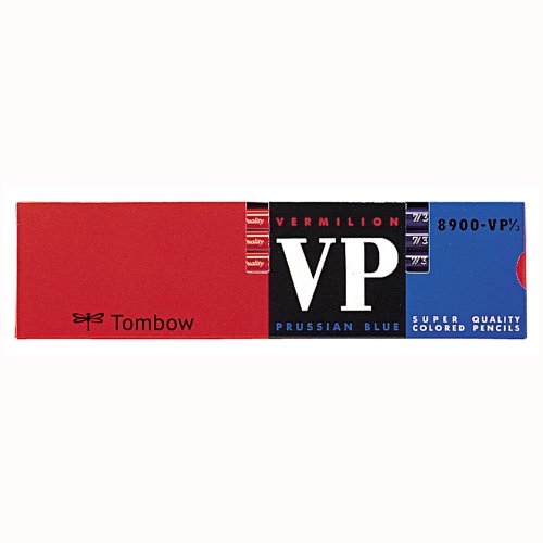 Tombow Crayon rouge et bleu 8900VP Tige ronde 8900-VP7/3 Vermillon 7:3 1 douzaine