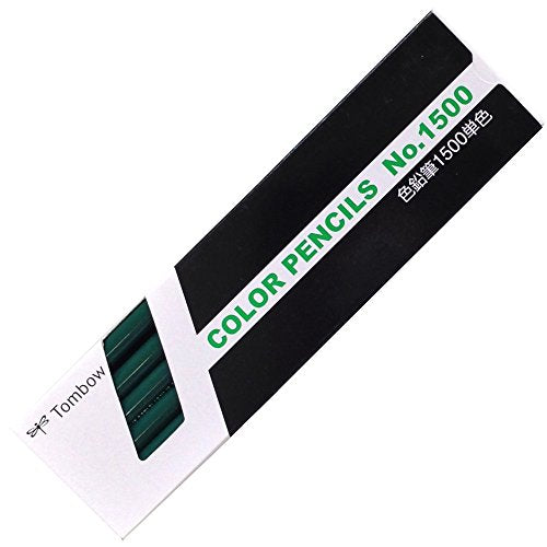 Crayons de couleur Tombow 1500 couleur unique 1500-10 vert foncé 1 douzaine