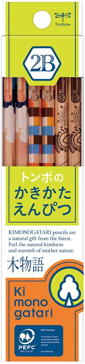 Tombow Bleistift Kakikata Bleistift Wood Story 02 Gelbgrün 2B KB-KF02-2B Tombow Bleistift 4901991020915